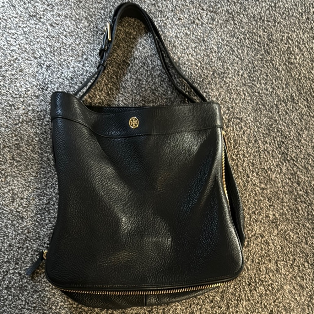 Black Leather Shoulder Bag